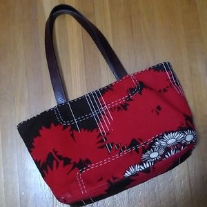 Banana Republic Canvas Flower Pattern Medium Tote